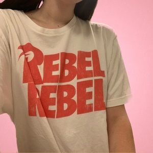 “rebel rebel” david bowie graphic band tee